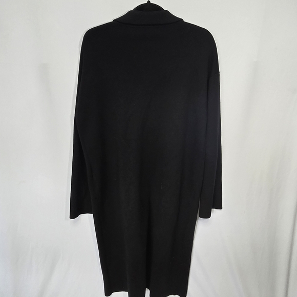 J Crew Ella Black Open Front Longline Blazer Cardigan Duster Sweater , Sz M P - Picture 8 of 8